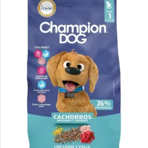 Champion Dog Cachorro Carne, Pollo y Leche 18 KG