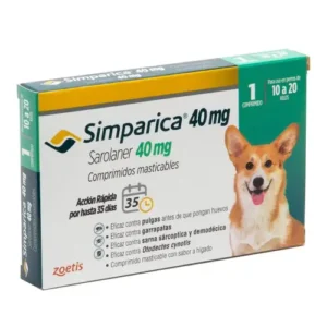 Simparica 40 Mg (10 a 20 Kg) 1 Comprimido