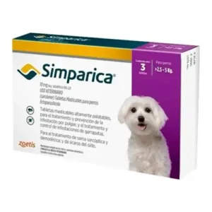 Simparica 10 mg (2.5 a 5 kg) 3 Comprimidos